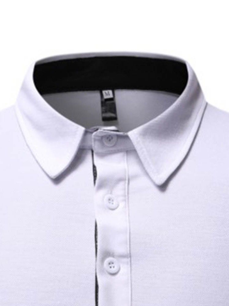 Chemise Pour Hommes À Blocs De Couleurs Et Col Polo