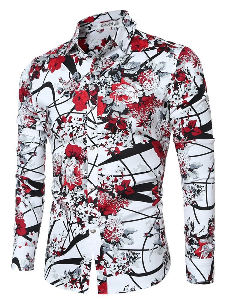 Chemise Pour Hommes De Qualité Vogue Print Slim