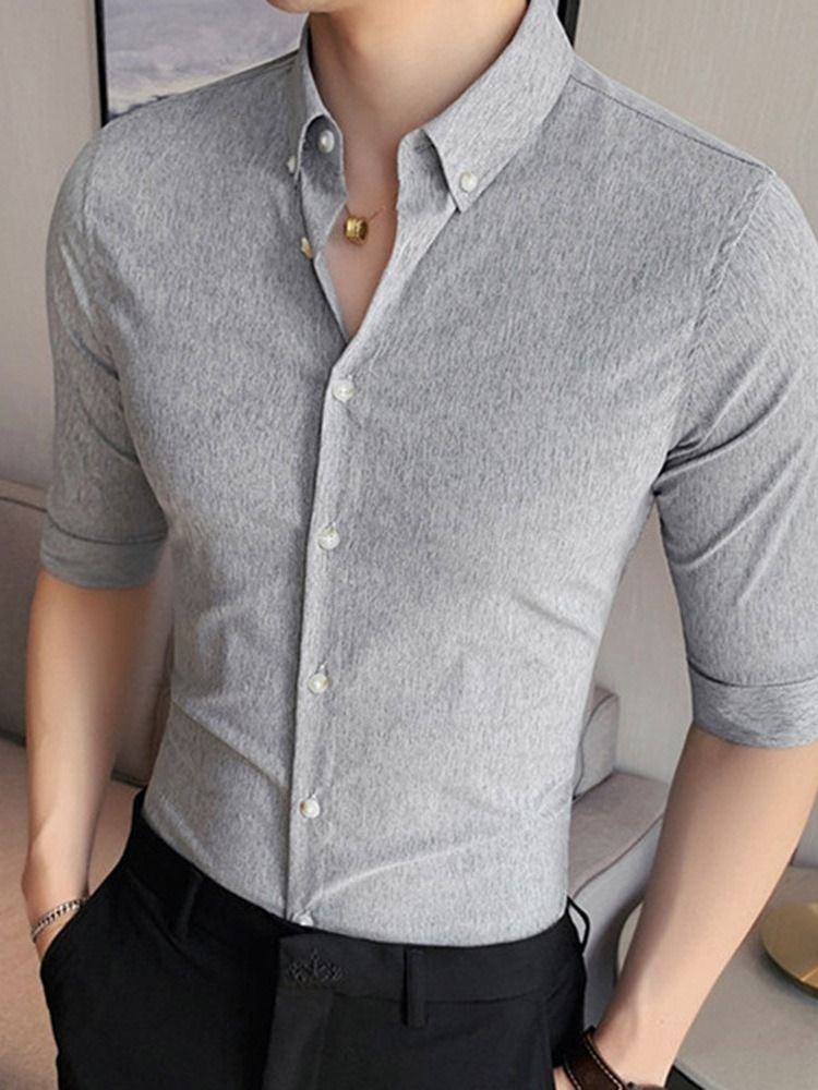 Chemise Simple Boutonnage Simple Boutonnage Pour Hommes