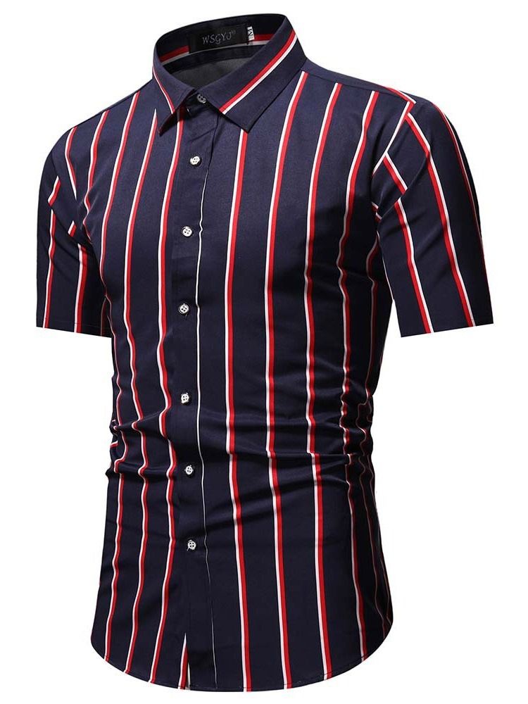 Chemise Slim À Boutonnage Simple Pour Hommes