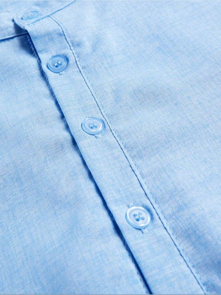 Chemise Slim Décontractée À Manches Longues Pour Hommes