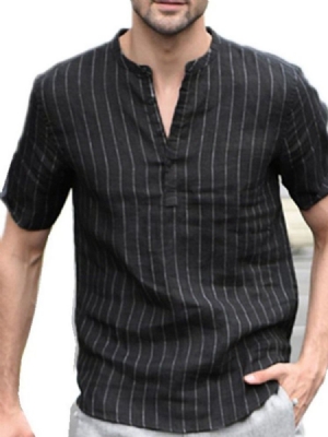 Chemise Slim Pour Hommes À Rayures