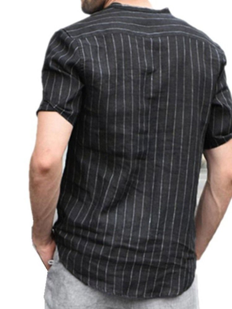 Chemise Slim Pour Hommes À Rayures