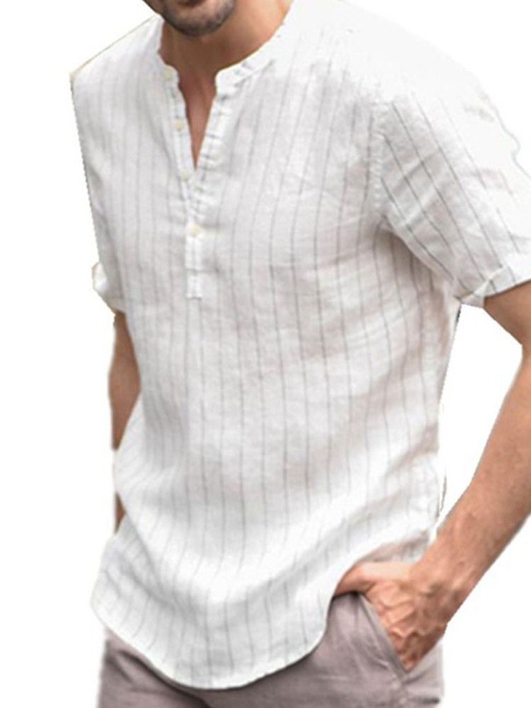 Chemise Slim Pour Hommes À Rayures