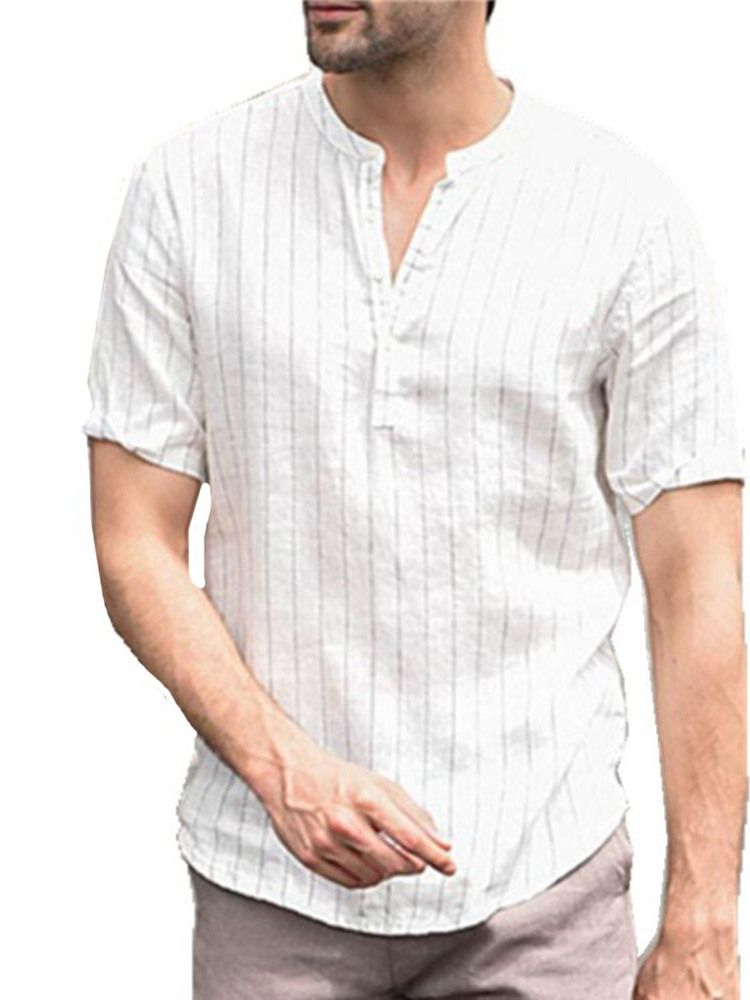 Chemise Slim Pour Hommes À Rayures