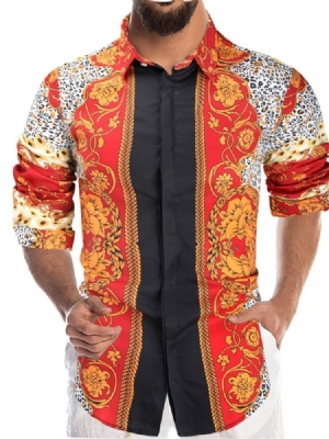 Chemise Slim Standard Pour Hommes À Imprimé Floral