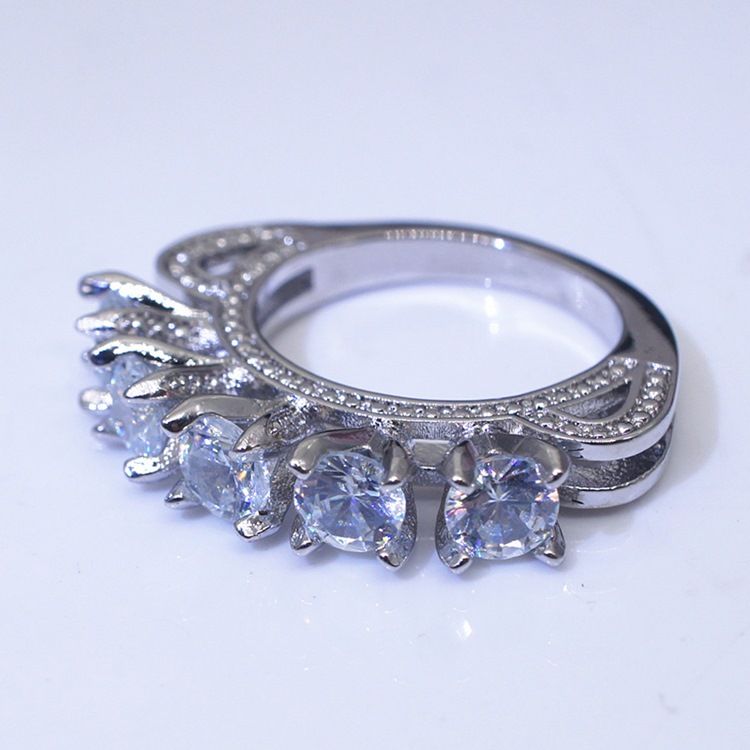 Bague Brillante Avec Strass Et Strass