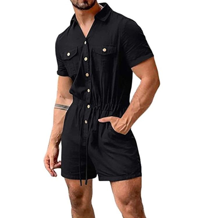 Combinaisons De Shorts À Poches Unies Pour Hommes