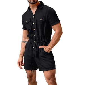 Combinaisons De Shorts À Poches Unies Pour Hommes