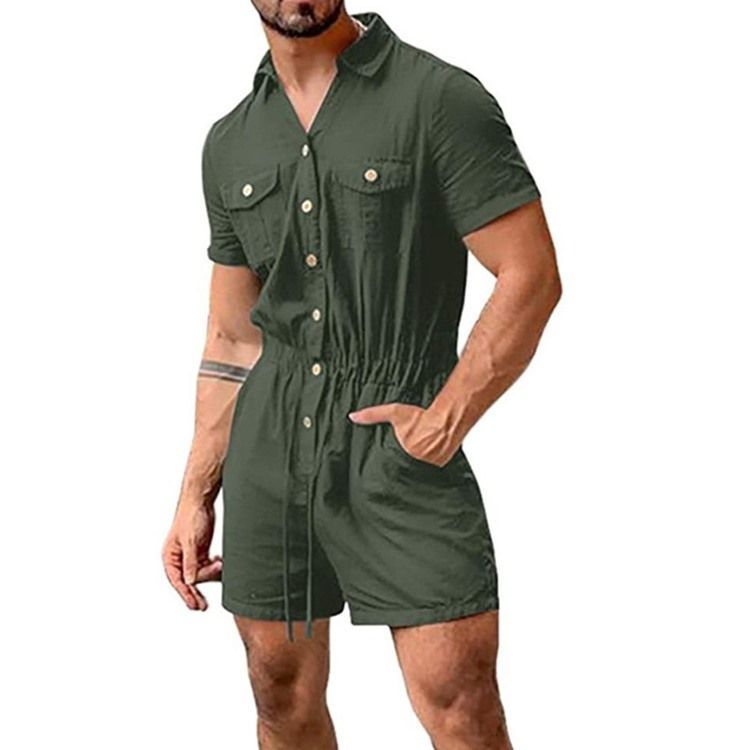 Combinaisons De Shorts À Poches Unies Pour Hommes