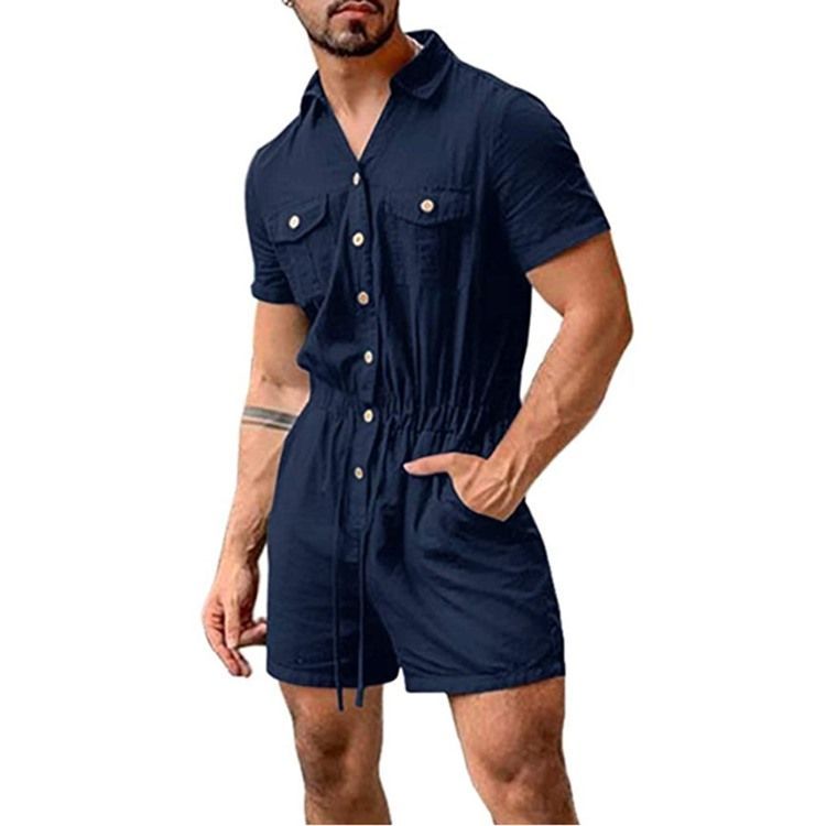 Combinaisons De Shorts À Poches Unies Pour Hommes