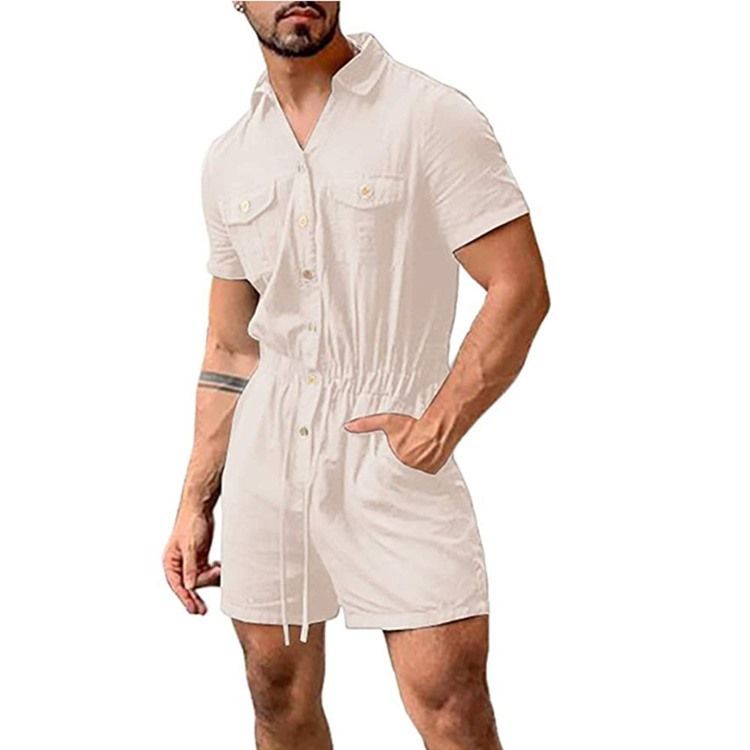 Combinaisons De Shorts À Poches Unies Pour Hommes