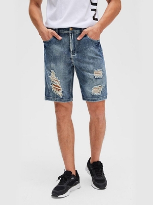 Jeans Pour Hommes Décontractés À Poche Simple Et Droite