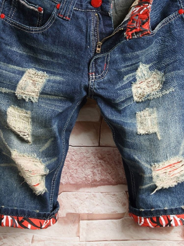 Jeans Pour Hommes Européens À Fermeture Éclair Droite