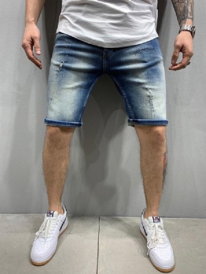 Jeans Pour Hommes À Fermeture Éclair À Taille Moyenne