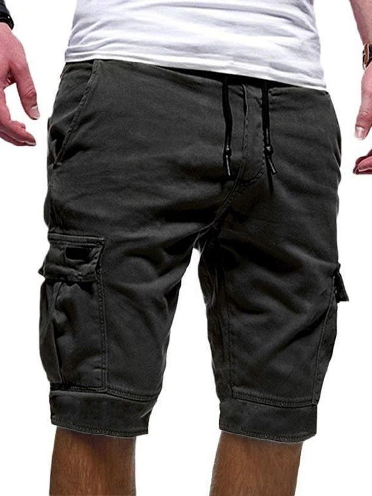 Pantalon Décontracté D'été Décontracté Uni Pour Hommes