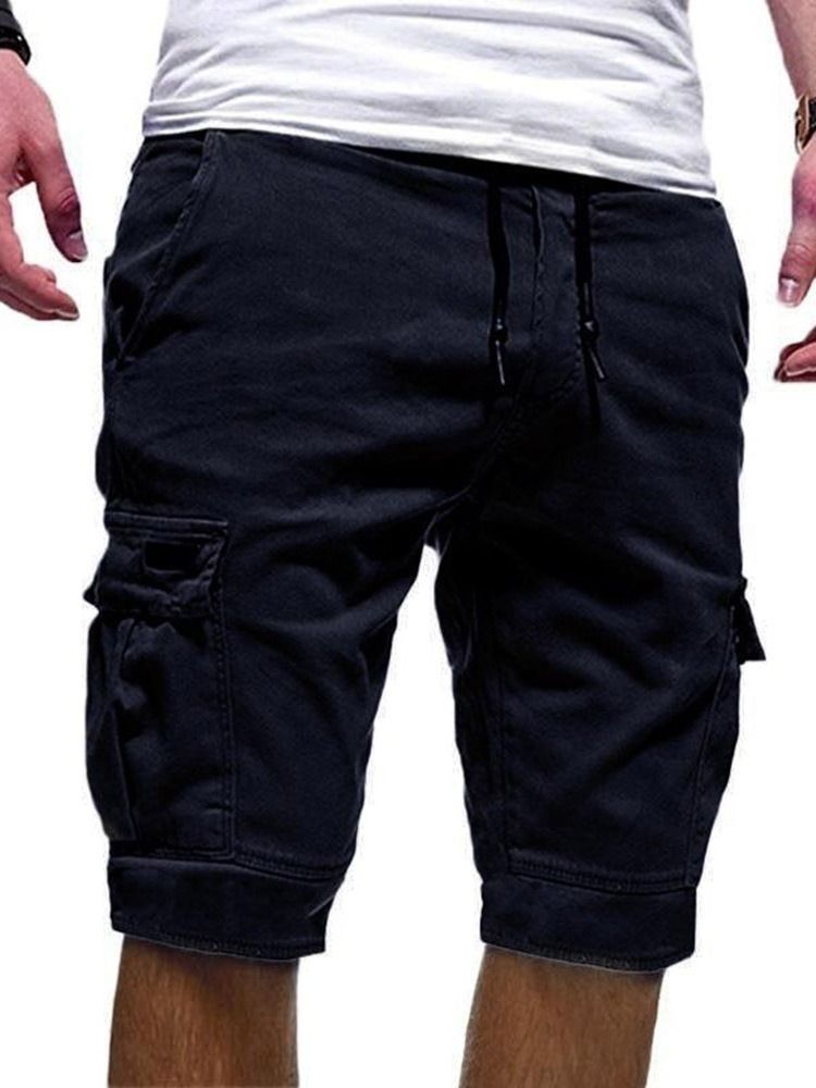 Pantalon Décontracté D'été Décontracté Uni Pour Hommes