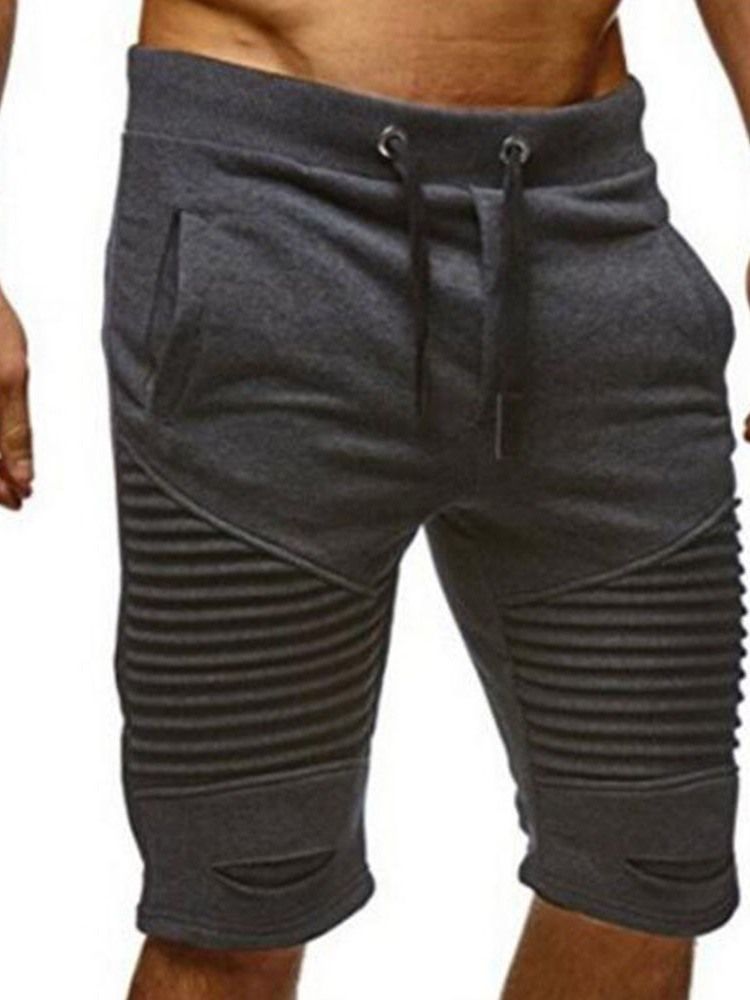 Pantalon Décontracté Pour Hommes À Taille Moyenne Et À Rayures À Poche Et À Rayures