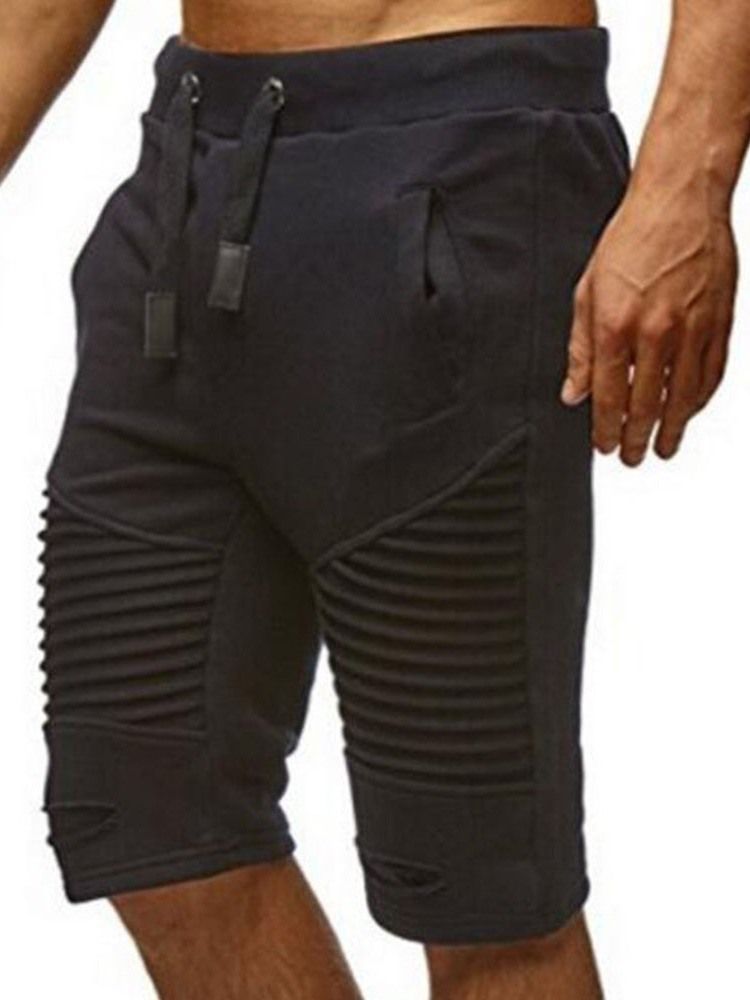 Pantalon Décontracté Pour Hommes À Taille Moyenne Et À Rayures À Poche Et À Rayures