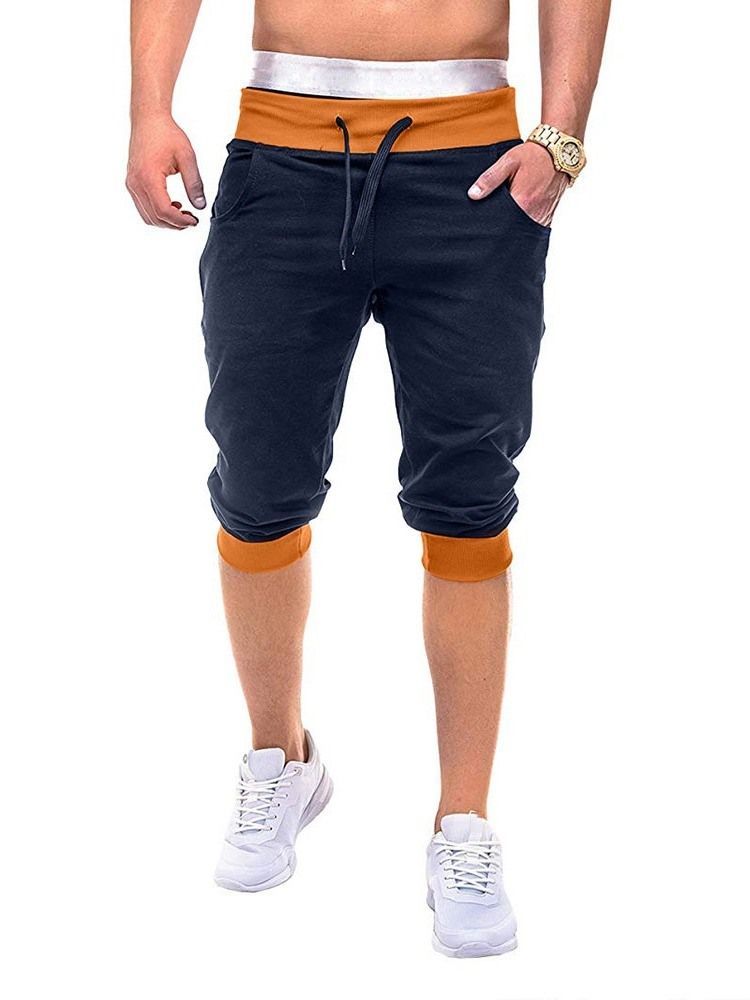 Pantalon Décontracté À Lacets À Taille Moyenne Pour Hommes