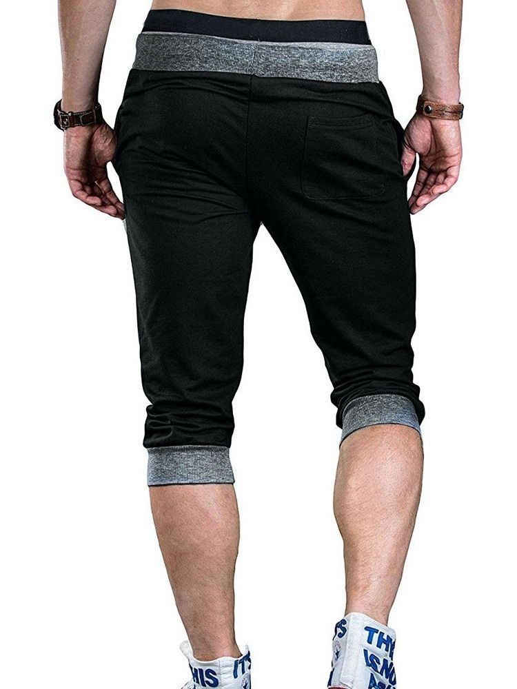 Pantalon Décontracté À Lacets À Taille Moyenne Pour Hommes