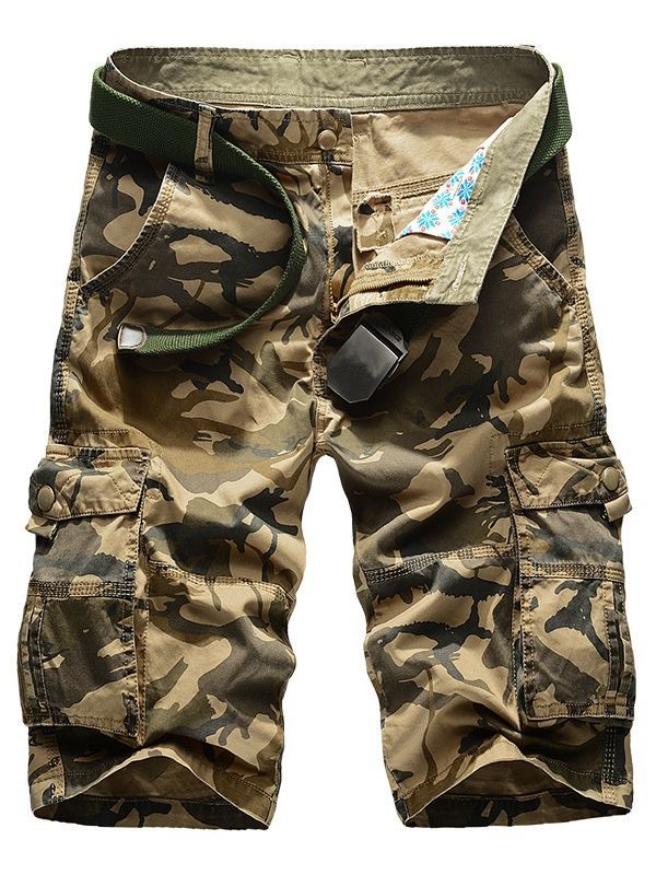 Short Décontracté Pour Hommes Avec Poche Camouflage