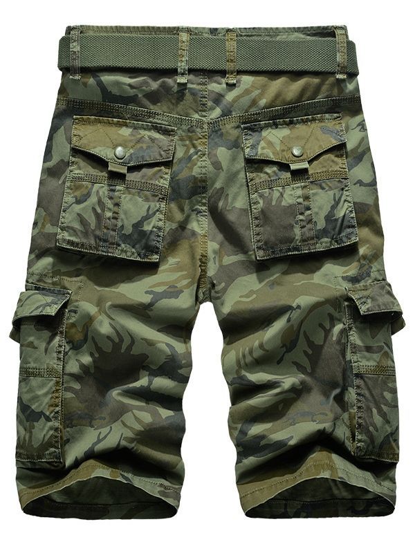 Short Décontracté Pour Hommes Avec Poche Camouflage