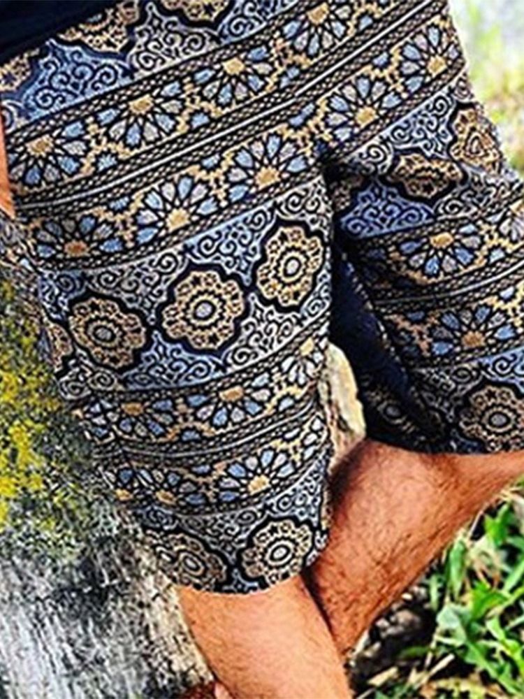 Short Décontracté À Imprimé Floral Pour Hommes