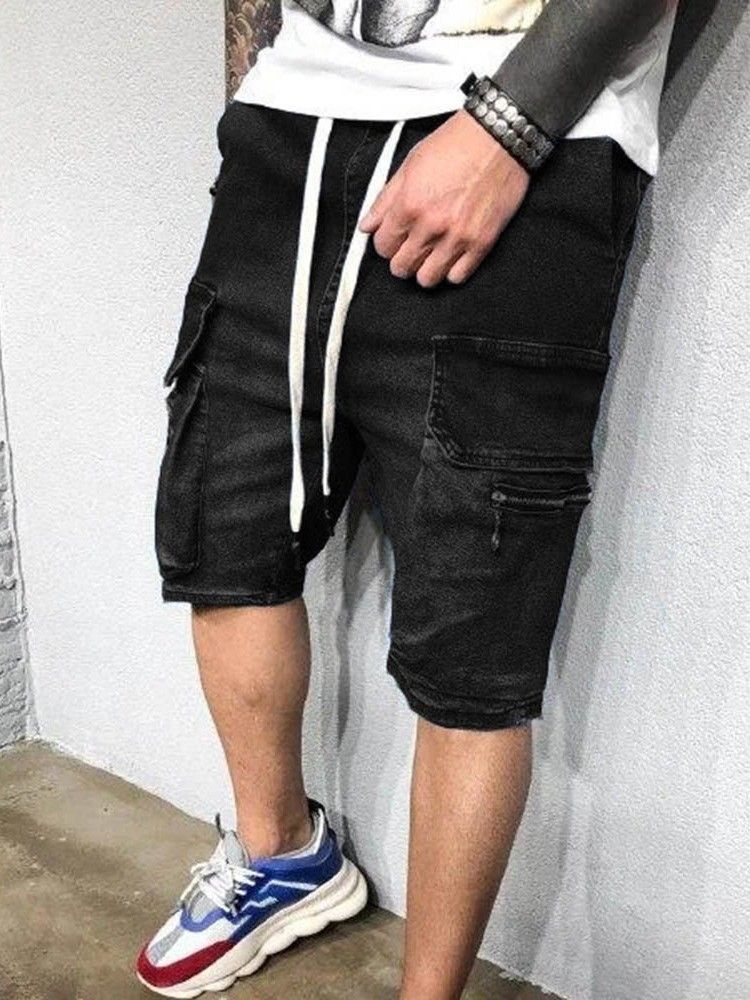 Short Décontracté À Lacets Avec Poche Droite Pour Hommes