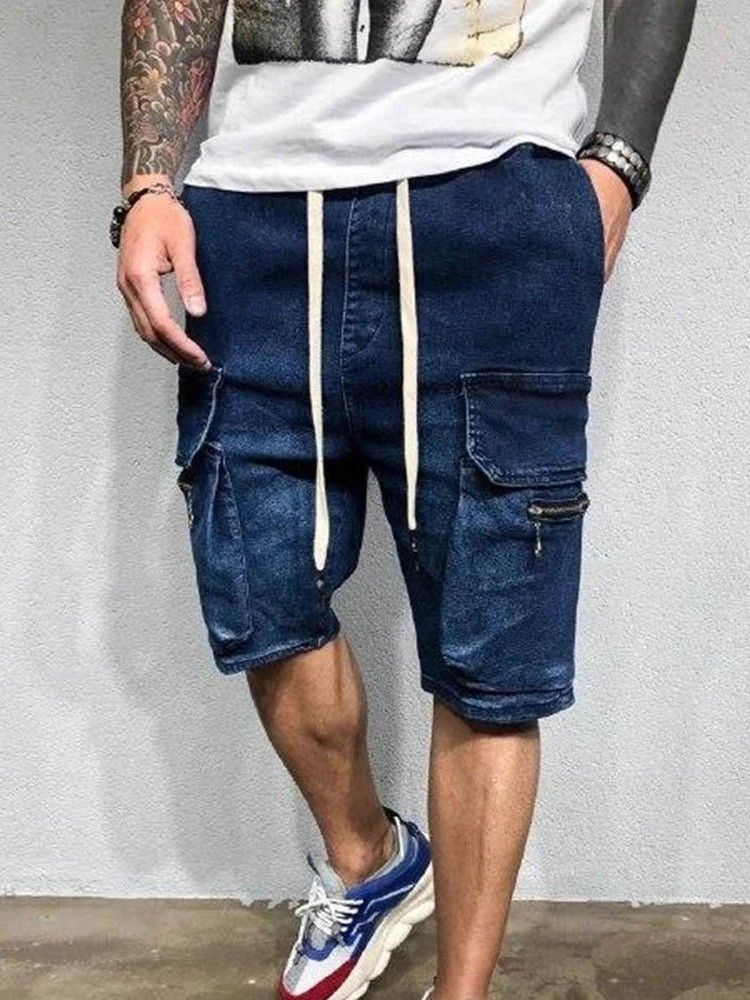 Short Décontracté À Lacets Avec Poche Droite Pour Hommes