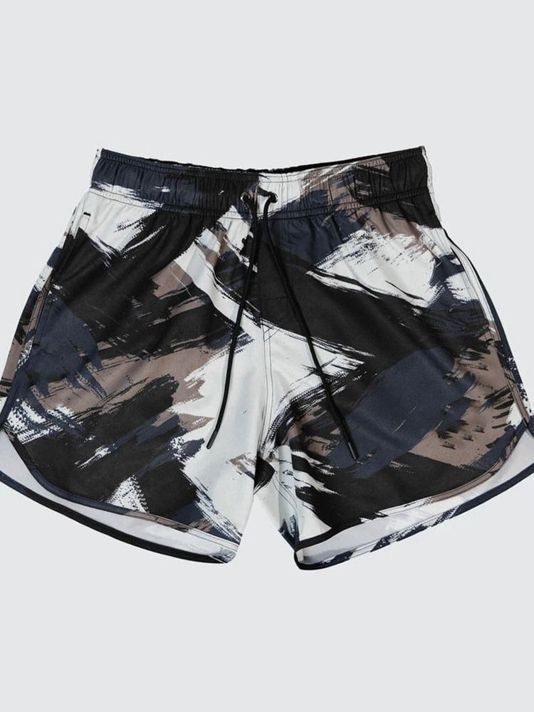 Short Décontracté À Lacets Camouflage À Lacets Pour Hommes