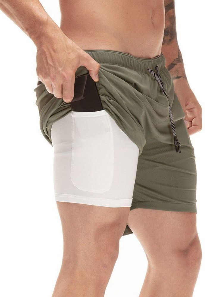 Short Décontracté À Lacets Mince Pour Hommes