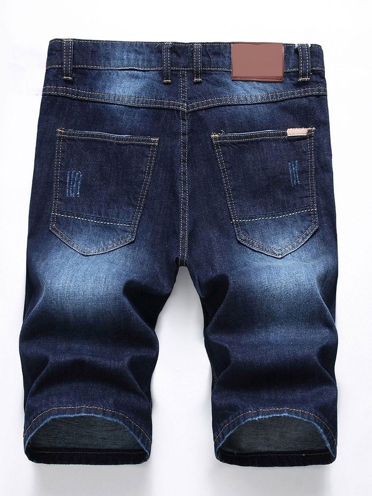 Short En Jean Européen À Taille Moyenne Pour Hommes