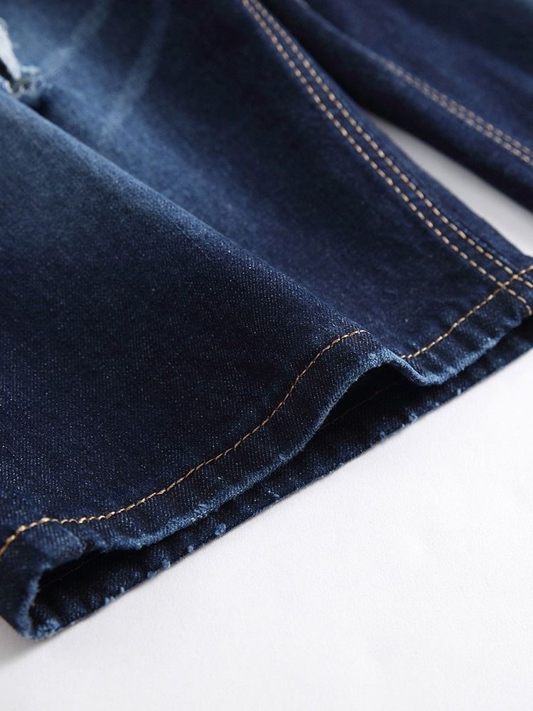 Short En Jean Européen À Taille Moyenne Pour Hommes