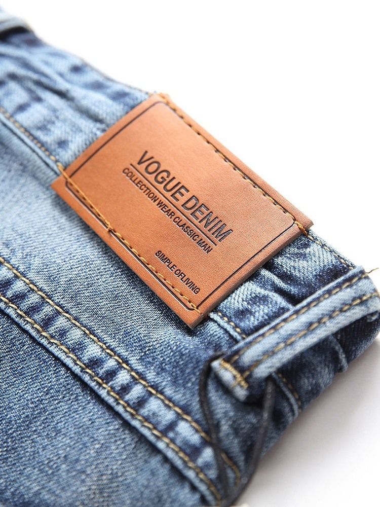 Short En Jean Pour Hommes Avec Fermeture À Glissière Droite À Boutons