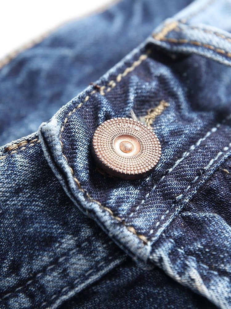 Short En Jean À Poche Droite Et Fermeture Éclair Pour Hommes