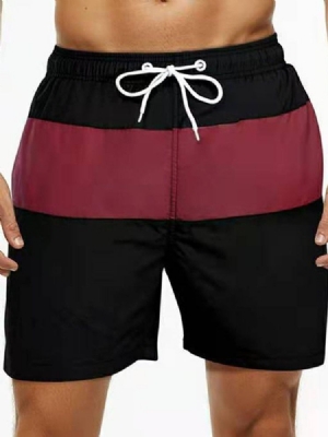 Short À Lacets Droit À Taille Moyenne Pour Hommes