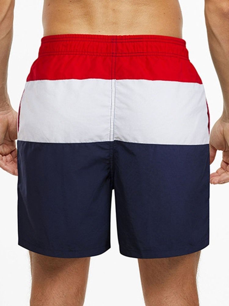 Short À Lacets Droit À Taille Moyenne Pour Hommes