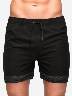 Short À Lacets Mince Et Décontracté À Taille Moyenne Pour Hommes