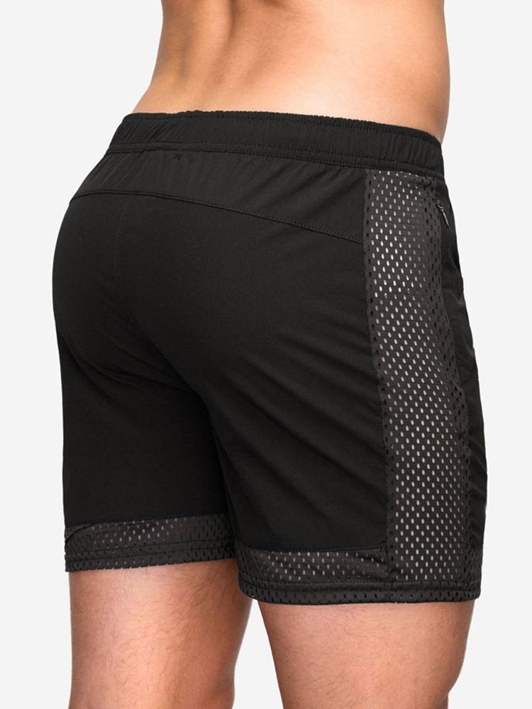 Short À Lacets Mince Et Décontracté À Taille Moyenne Pour Hommes