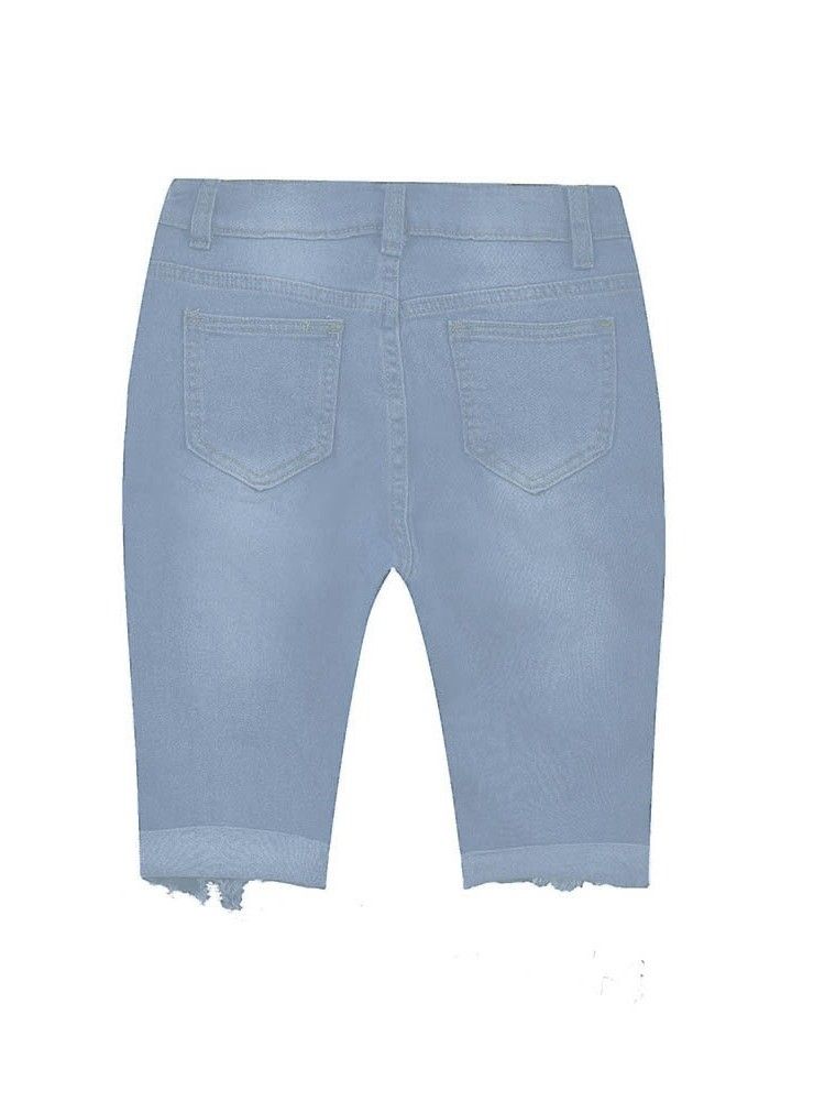 Short Skinny Déchiré À Boutons Unis Avec Fermeture À Glissière Pour Femmes