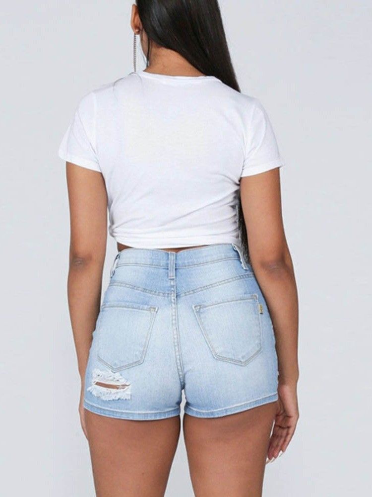 Short Skinny Taille Haute Taille Haute Pour Femme