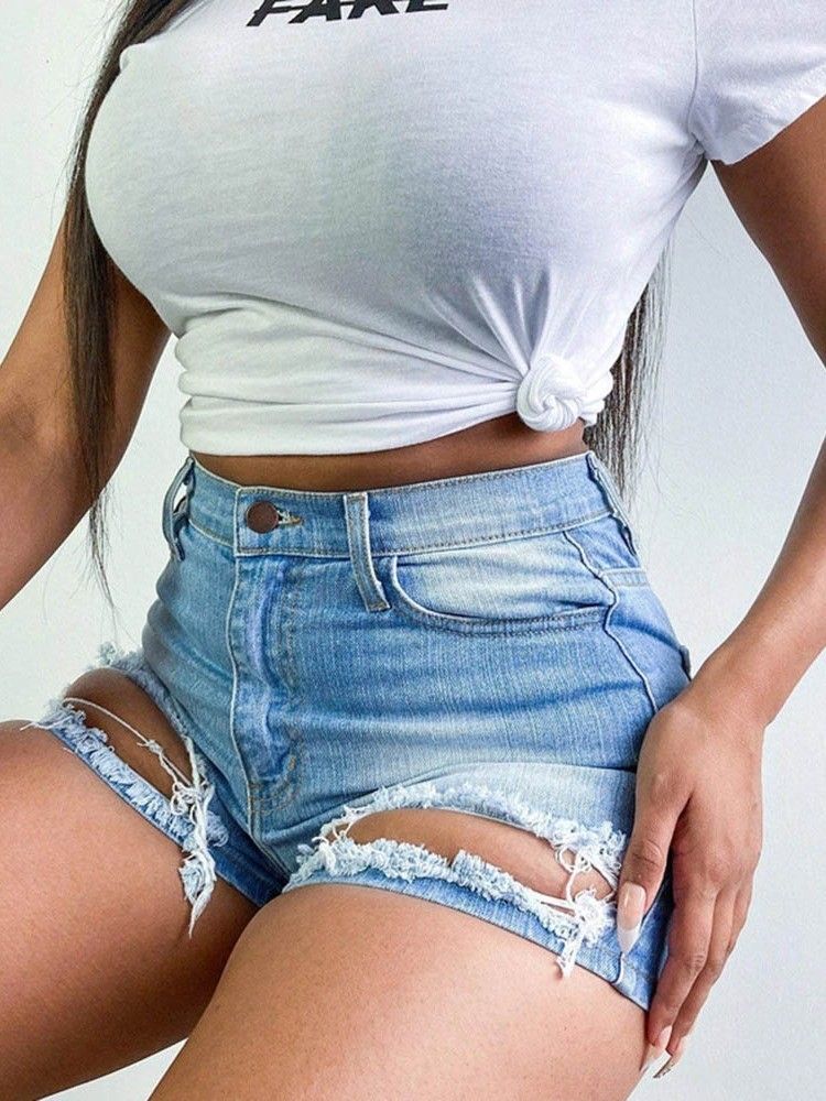 Short Skinny Taille Haute Taille Haute Pour Femme