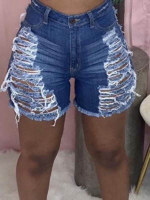 Short Slim Pour Femmes À Trou Uni