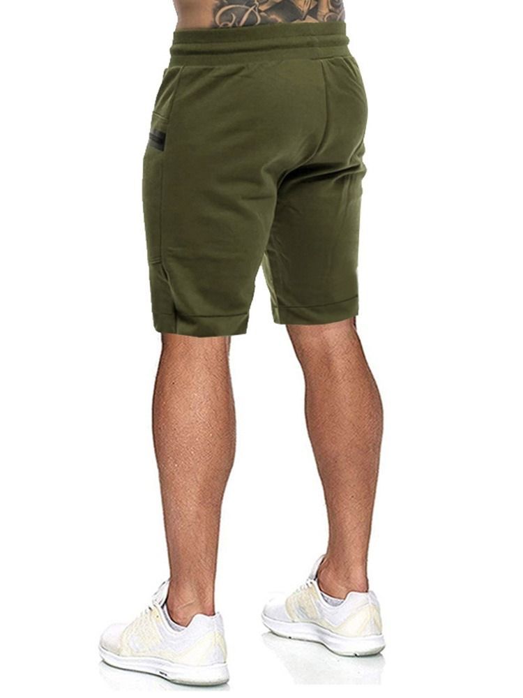 Short De Sport À Lacets Avec Poche Droite Et Bloc De Couleur Pour Hommes