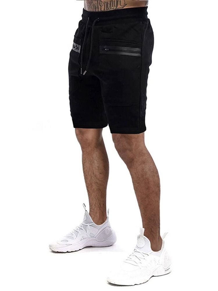 Short De Sport À Lacets Avec Poche Droite Et Bloc De Couleur Pour Hommes