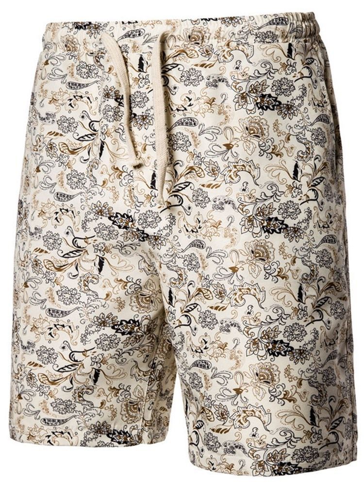 Short De Sport À Lacets À Fleurs Et Imprimés Pour Hommes