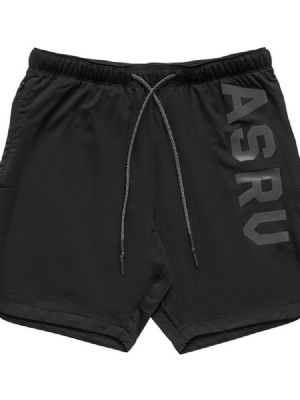 Short De Sport À Lacets Pour Hommes Avec Lettre Imprimée En Vrac