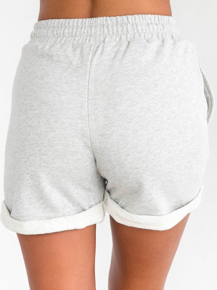 Short De Sport Uni À Lacets Pour Femmes