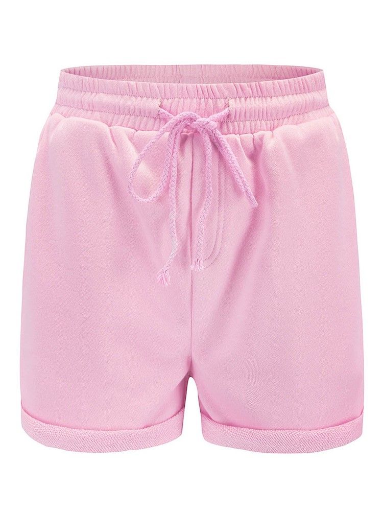 Short De Sport Uni À Lacets Pour Femmes